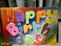 Colored styrofoam - HAPPY BIRTHDAY words - Colorful characters