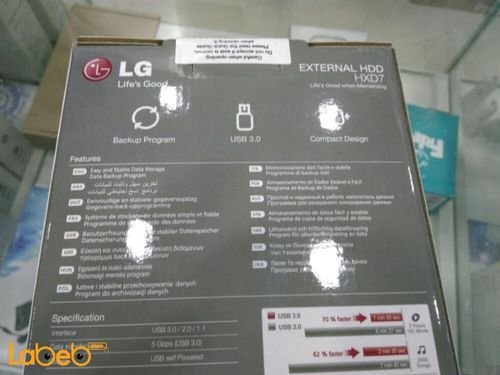 LG External hard disk drive - 1TB - USB 3.0 - black - HXD71TBB