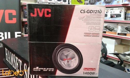 JVC Dual voice coil subwoofer unit - 1400W - Black - CS-GD1210
