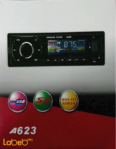 راديو سيارة مع USB - قدرة 50 واط*4 - منفذ قارئ ذاكرة - موديل A623