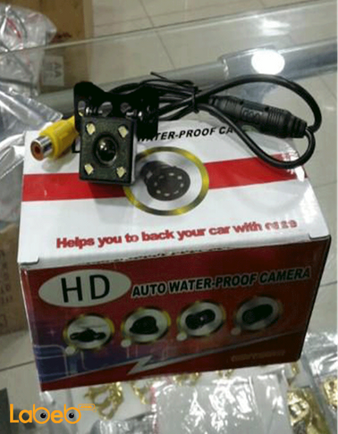 شاشة سيارة بلوتوث - مع كاميرا رجوع ليلية HD ضد الماء - أسود