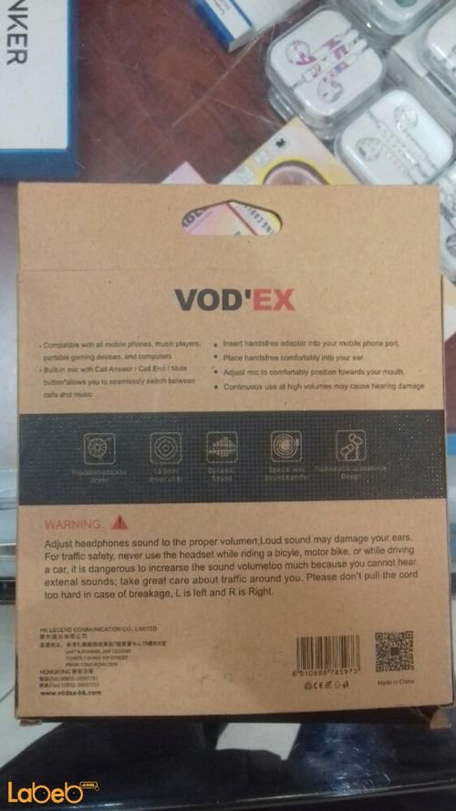 Vod'ex headphones - Universal - With microphone - colored cloth