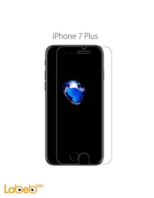 Tempered glass and case - for iphone 7 plus - black color