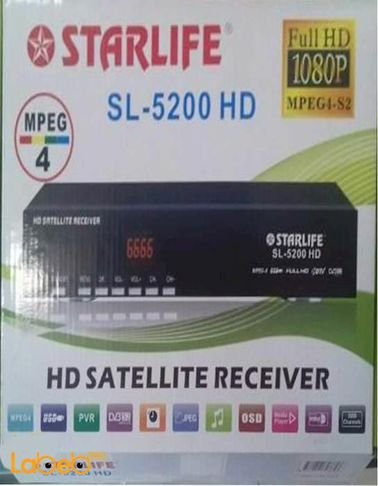 Starlife HD Satellite Receiver - Full HD - Black - SL-5200HD