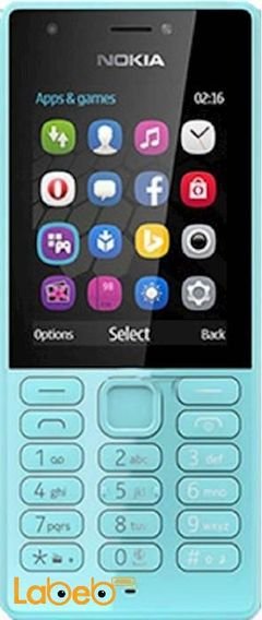Nokia 222 mobile - 16MB - Dual Sim - Blue color - RM-1187
