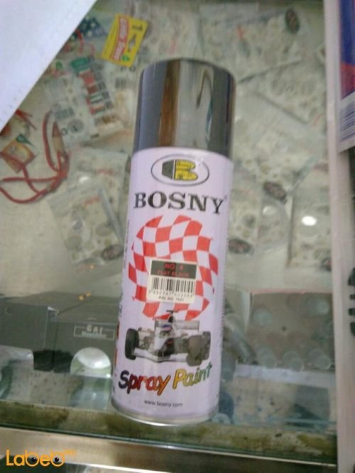 بخاخ طلاء للسيارة Bosny - أكريليك 100% - لون أسود