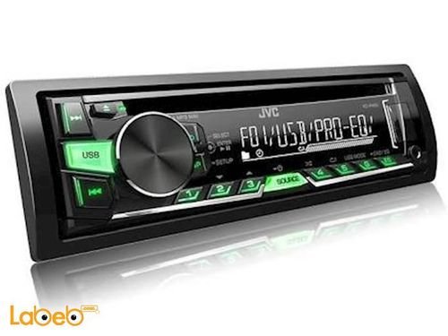 مسجل سيارة سي دي JVC - أخضر - 50واط*4 - USB/AUX - موديل KD-R463