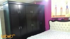 غرفة نوم - 7 قطع - خشب ماليزي - لون بني غامق - سرير بمقاس 2*2 متر