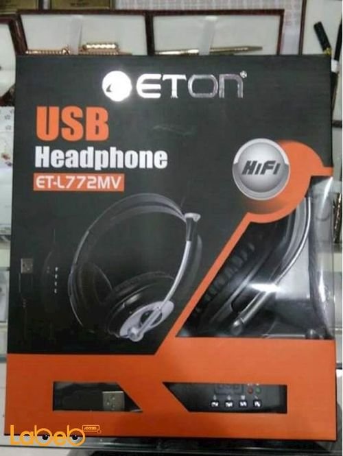 Eton USB Headphone - 40mm - Black color - ET-L772MV model