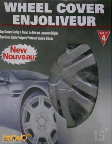 ENJOLIVEUR Wheel Cover - 4 pieces - 15inch - Silver - WC 174 VG