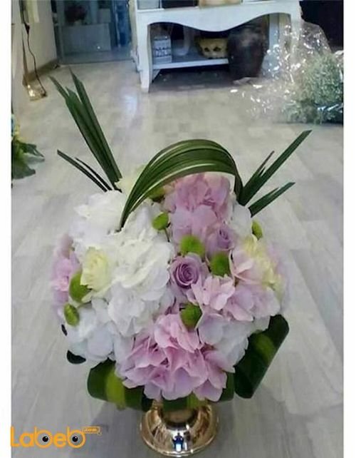 Artificial flowers bouquet - White and Pink colors
