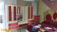 Bedroom - 7 pieces - Malaysian Wood - Gold & Red - 2x2m bed size