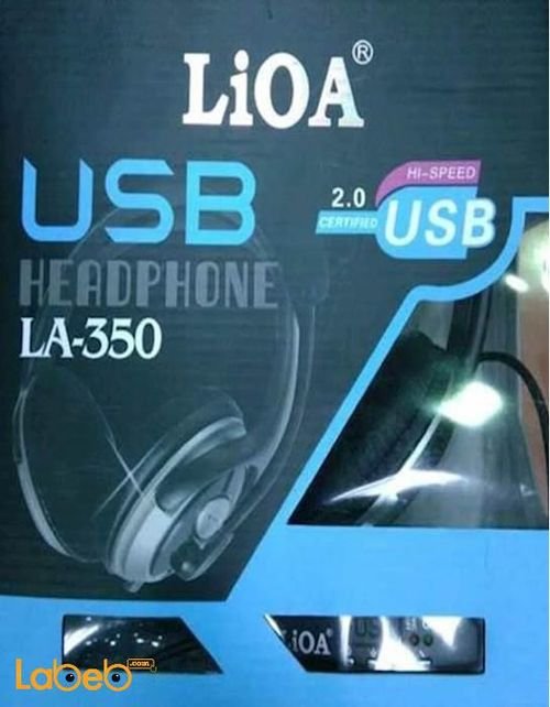 LiOA Usb Headphone - Black Colour - LA_350 Model
