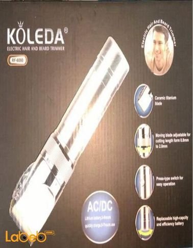 ماكينة حلاقة الشعر KOLEDA - قدرة 5 واط - فضي - RF_6080