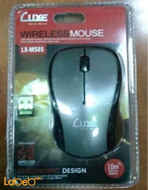 LUXE Wireless Mouse - 10m - 2.4Ghz - Gray color - LX-MS05
