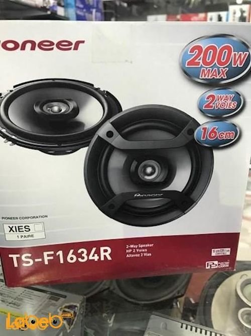 Pioneer car speakers - 200 W - 16 cm - Black - TS-F1634R Model