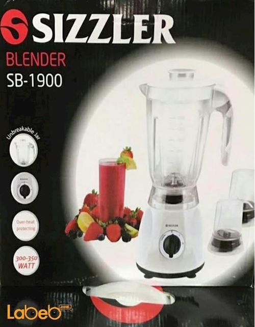 Sizzler Blender - 350Watt - Two mills - White color - SB-1900