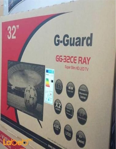 شاشة G-Guard led - حجم 32 انش - اسود - GG-32CE RAY