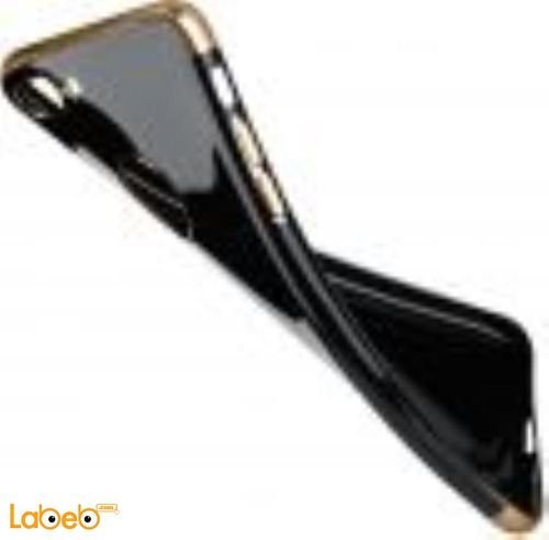 غطاء خلفي سلسلة TPU فيفا مدريد - ايفون 7 بلس - أسود مع حواف ذهبية