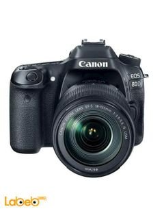 Canon EOS-80D DSLR Camera - 18-135mm - 24.2MP - 3Inch - Black Color