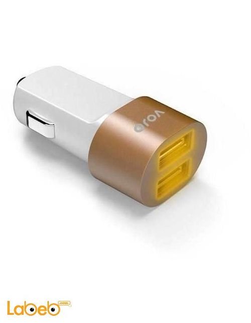 VOJO Car Charger - Dual USB - Brown color - Universal