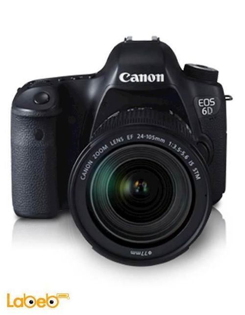 كاميرا كانون الرقمية - 24-105 STM - أسود - 20.2 ميجابكسل - EOS 6D Kit