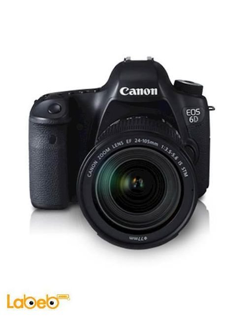 كاميرا كانون الرقمية - 24-105 STM - أسود - 20.2 ميجابكسل - EOS 6D Kit