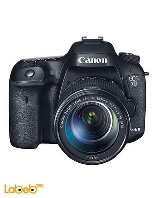 كاميرا كانون الرقمية - 18-135 ملم - 20.2 ميجابكسل - EOS 7D Mark II kit