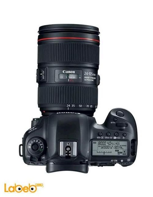 كاميرا كانون الرقمية - أسود - موديل EOS 5D Mark IV Kit 24-105 f/4L II