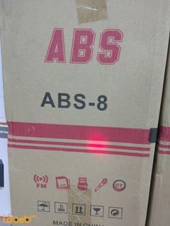 ABS DJ Speaker - 8inch - 25000Watt - Black & Red - ABS-8 model