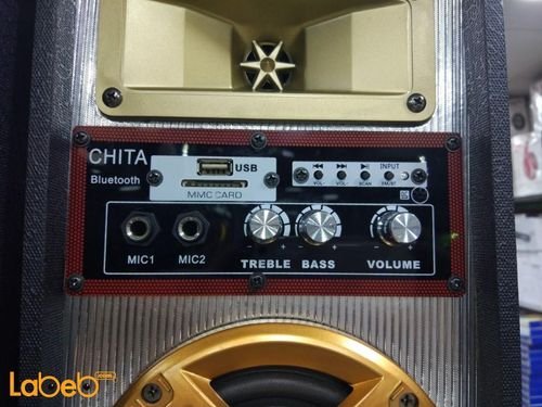سماعات دي جي Chita - حجم 5 انش - بلوتوث - أسود - جهاز تحكم