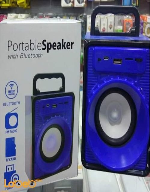 Portable speaker with bluetooth - USB flash - SD card - Blue