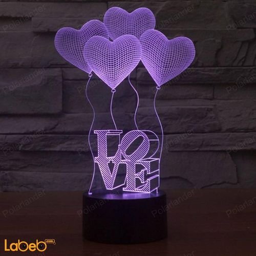 3D LED Light Lamp - 0.5Watt - Many colors - For decoration