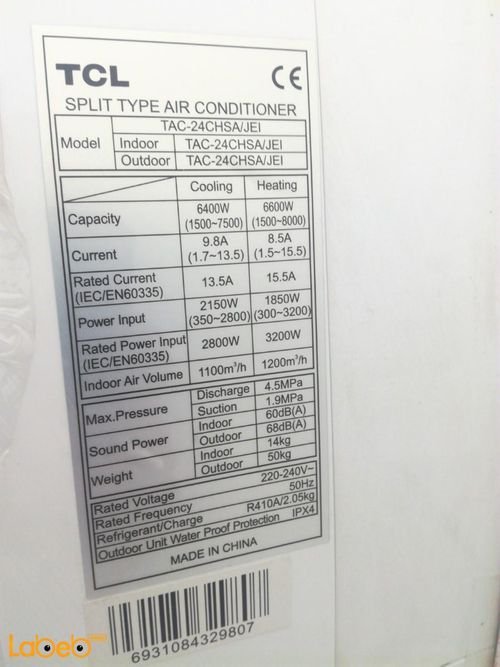 TCL split air conditioner - 2 ton - White color - TAC-24CHSA/JEI