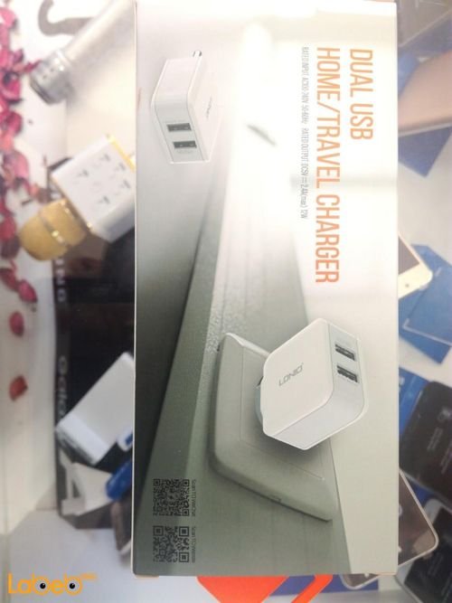 Ldnio 2.4A Dual USB Home/Travel Charger - White - A2201