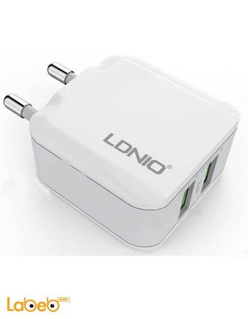 Ldnio 2.4A Dual USB Home/Travel Charger - White - A2201