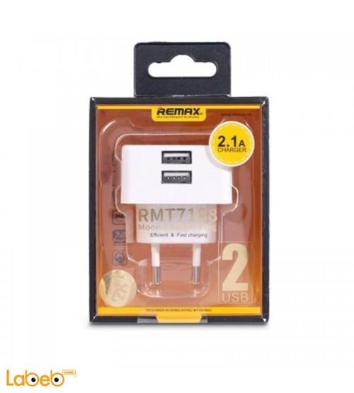 Remax  home Charger - 2xusb ports - White color - RMT7188