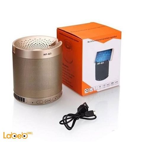 Portable Bluetooth Wireless Speaker - 5W - 1200mAh - Gold - HF-Q3