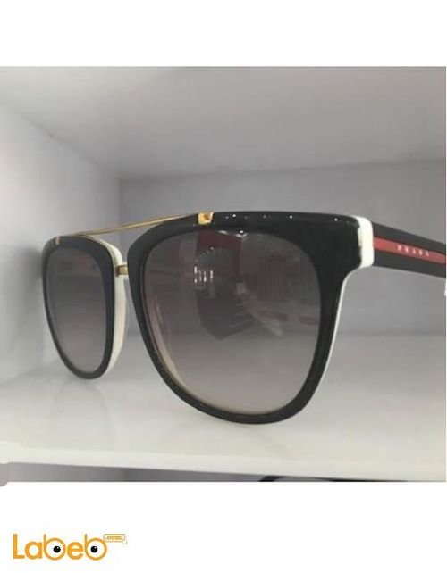 نظارة شمسية Prada - اطار اسود وابيض - عدسة سوداء