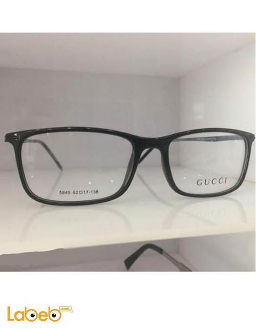 نظارة طبية Gucci - تقليد 1 - اطار أسود - عدسة شفافة