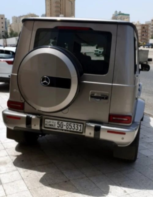 Mercedes G500 Class 2020 for monthly rent, 8 cylinders, silver