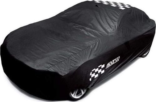 Sparco Car Cover, Black PVC