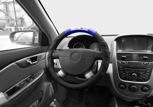 Sparco Steering Wheel Cover, Black and Blue