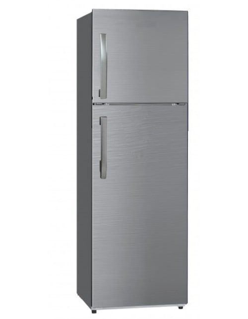 Wansa refrigerator with top freezer, 10 cubic feet, stainless steel