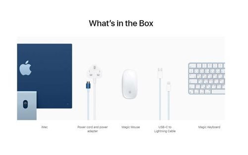 Apple iMac 2021, M1 Processor, 24 Inch, 8GB RAM, 256GB SSD, Blue