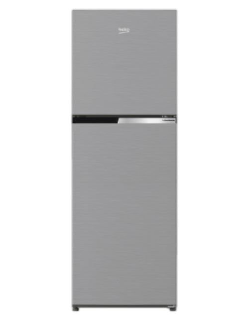 Beko refrigerator with top freezer, 9 cubic feet, silver color