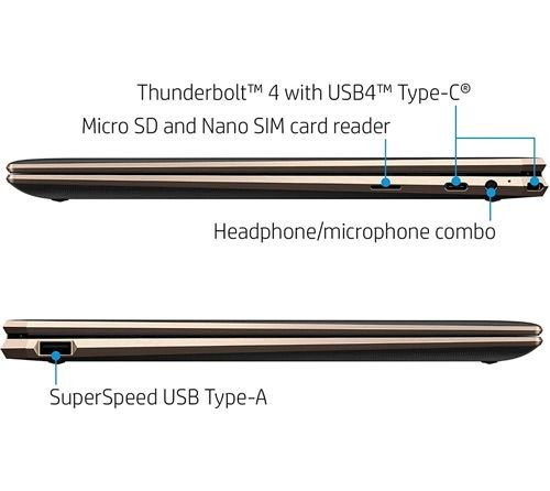 HP Spectre UltraBook, 13.5", Core i7 11th, 16/512GB Memory, Black
