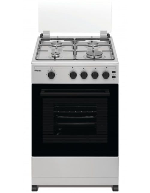 Wansa Gas Cooker, 50 x 50 cm, 4 Burners, Stainless Steel