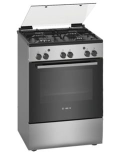 Bosch Oven and Gas Cooker, 60 x 60 cm, 4 Burners, Stainless Steel