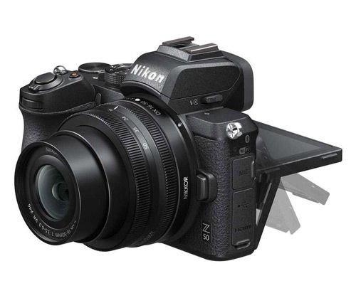 كاميرا رقمية نيكون Z 50، مع عدسة 16-50 ملم، تصوير 4K، أسود